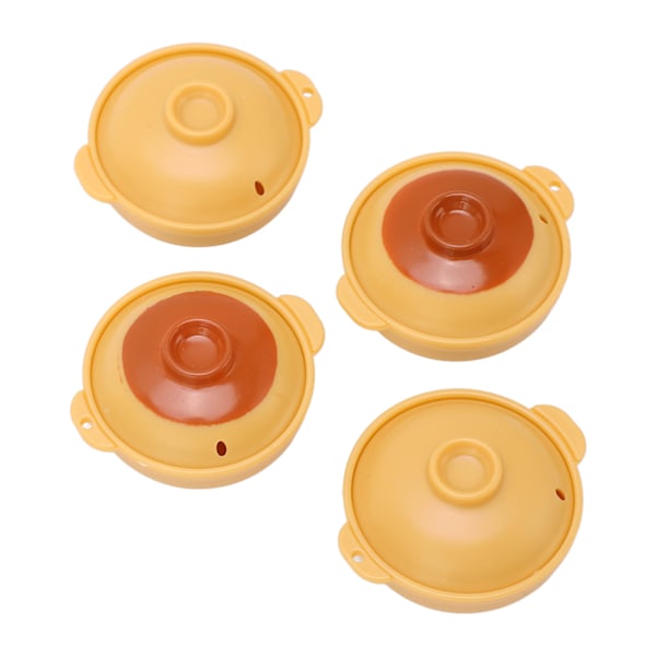 Suppegryde Legetøj Simulation Dekorativ Plast Miniature Gryde Model til 1/12 Dukkehus 4stk