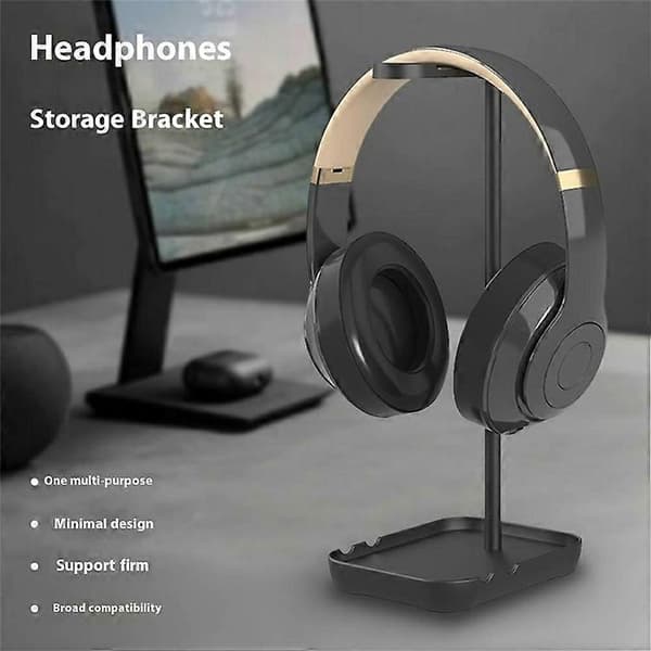 JD080 Avtakbart hodetelefonstativ i aluminiumlegering for gamingheadset og telefonholder White