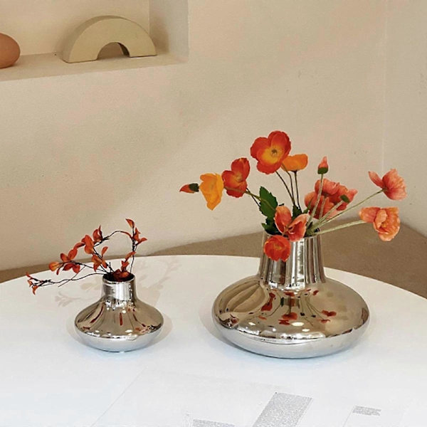 Keramisk Blomvas Entré Hem Bröllop Skrivbordsdekoration Inomhus Kruka 17cmx8cm