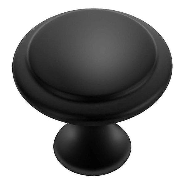 Sorte skabsknopper, 30 mm runde skuffegreb til kommode, køkken, garderobe - Inkluderer skruer 30 stk