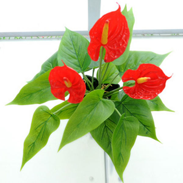 Konstgjord blomma vardagsrumsdekoration plastblommor simulering krukväxt prydnader falsk blomma