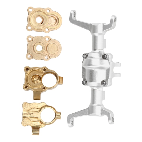 CNC-framställd framaxelhus-styrkopp i metall för FMS för Xiaoqi FCX24 1/24 halv RC-bil silver