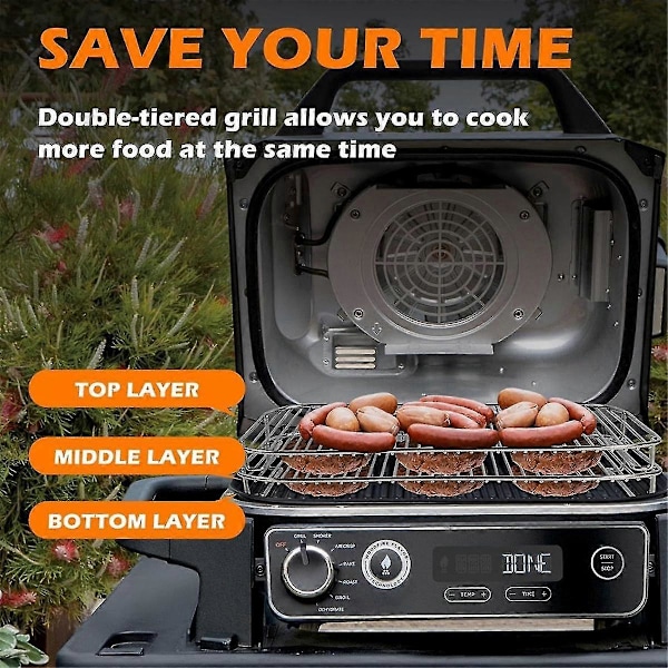 Grillgaller i rostfritt stål kompatibelt med Woodfire OG701 OG751 utomhusgrill och rökgrilltillbehör 1 st