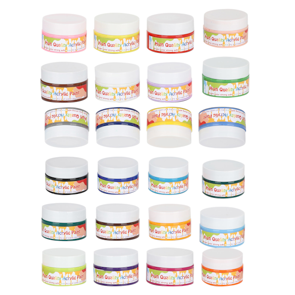 24 farver professionelt akrylfarvesæt DIY tegning maling pigment kunstner vægmaling