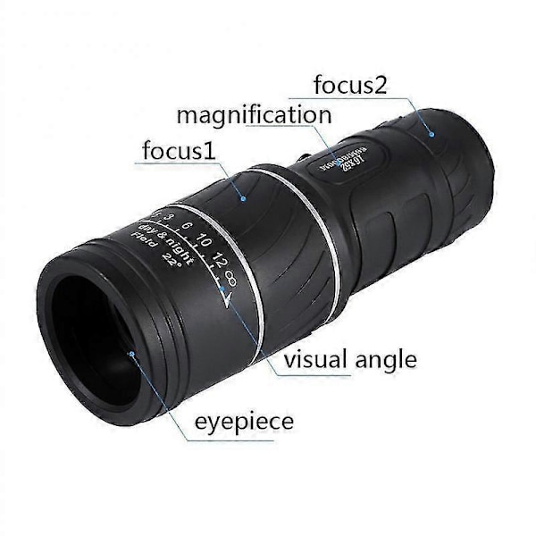 Kraftfuld Monokulær Teleskop 40x60 HD Zoom Kikkert Lang Rækkevidde Nattesyn Spionglas Til Udendørs Brug - GSL 40x60
