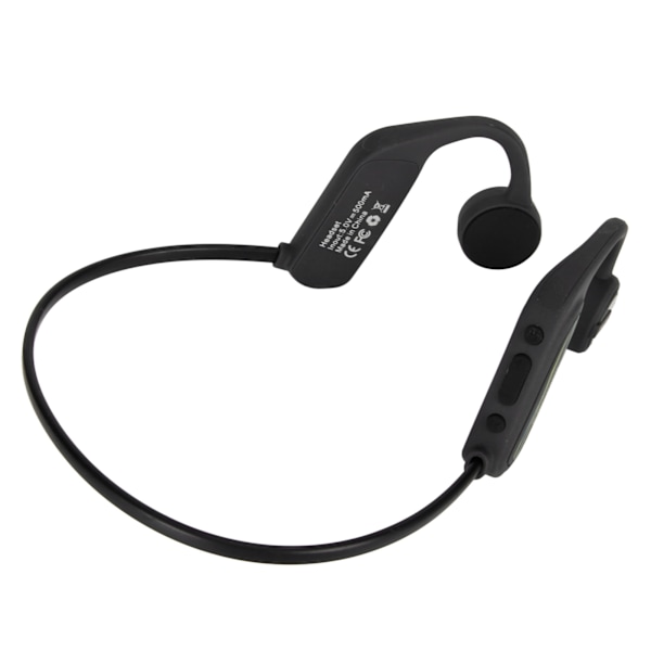 Beinledning Bone Conduction Hodetelefoner Bluetooth5.0 Trådløse Hodetelefoner IP68 Vanntett Open Ear Headset for Løping Sykling Svart