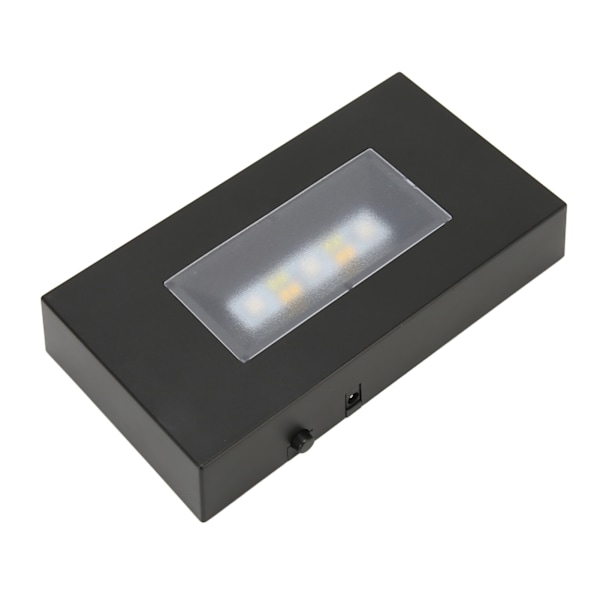 LED-lysstativfot USB-drevet flermodus assorterte farger svart ABS rektangulær lysdisplaybase for glassboks