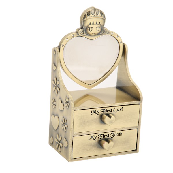 Baby Keepsake Box - Sød modstandsdygtighed over for korrosion Holdbarhed Moderigtigt udseende Tandfe gave til piger drenge Grøn patina