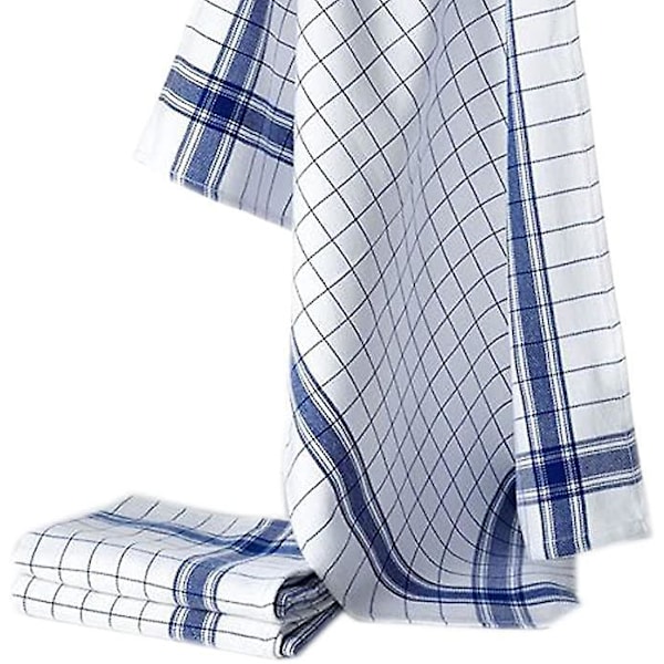 Comptoir du Linge Förpackning med 10 Vita Köksdukar i Bomull 70 x 50 x 0,5 cm