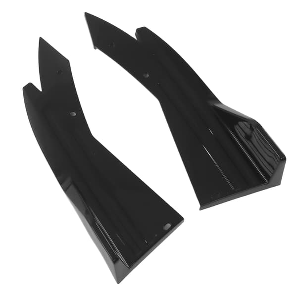 2 stk. Bil Bagkofanger Canard Læbe Sideskørt Splitter Spoiler Blank Sort Universal