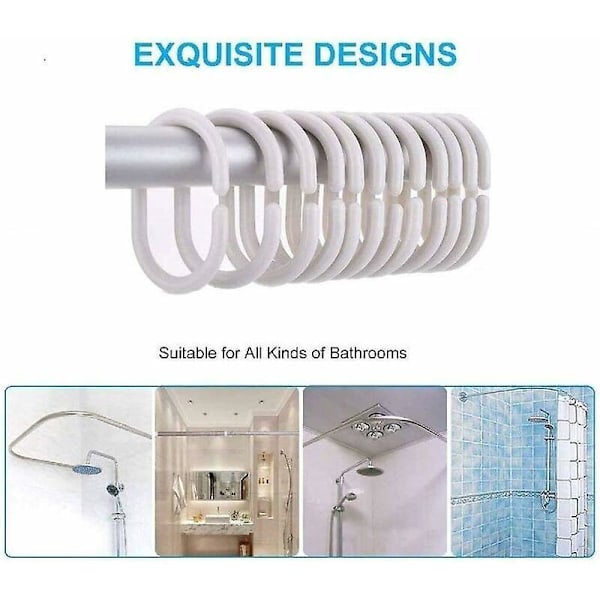 Polyester Bruseforhæng, Tekstil Badeforhæng, Sort Kat Mønster, Skimmelsikker, Vandtæt, Med 12 Bruseforhængsringe og Kroge 180x180cm