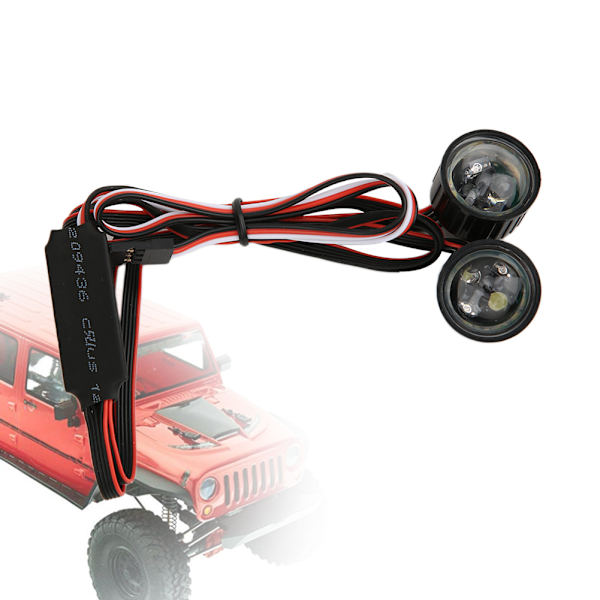 Ajovalot LED-valon osien lisävaruste sopii Wrangler 313 SCX10 90046 1/10 RC Car Vihreä Keltainen