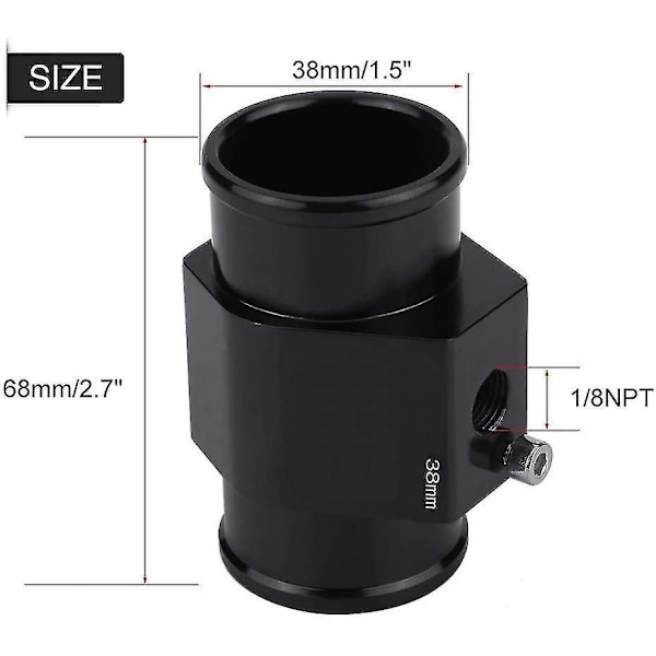 Vanntemperatursensor, bil vanntemperatur slange måler adapter temperaturprobe radiatorpakning (38mm)