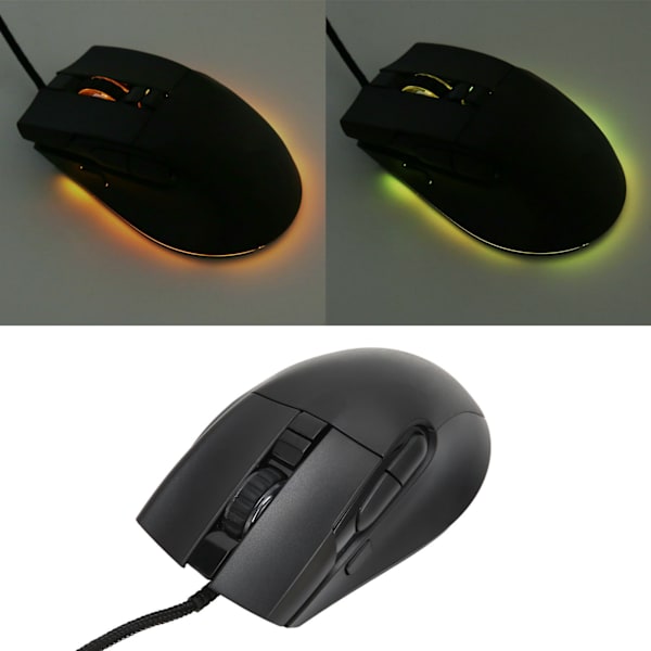 Trådbunden programmerbar spelmus 13 RGB-bakgrundsbelysning 7200DPI 6 nivåer justerbar 8D RGB-spelmus Plug and Play-kontorsmus