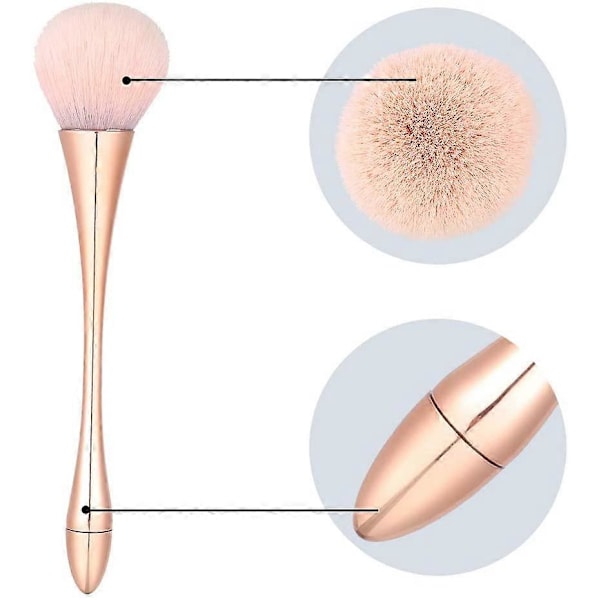 2 kpl Suuri Mineraalipuuteri Sivellin, Bronzer Kabuki Meikkisivellin, Pehmeä Muhkea Meikkipohjasivellin, Ammattimainen Puuterisivellin ja Poskipunasivellin Päivittäiseen Meikkiin