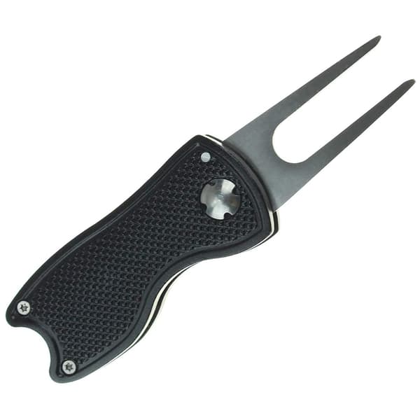 Bärbar Golf Divot Tool Golf Green Reparations Pitch Fork Bollmarkör Träningsverktyg