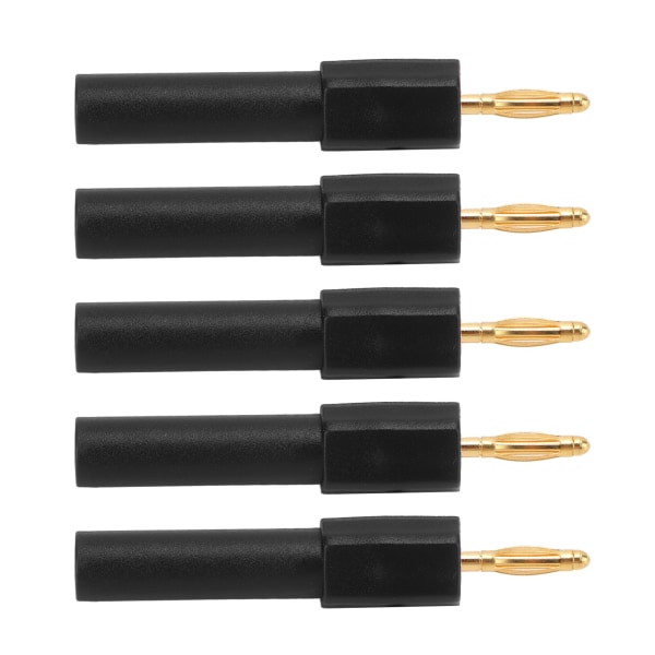 5 kpl Convert Banana Plug Vahva liitettävyys Hyvä johtavuus 2mm - 4mm Conversion Banana PlugBlack