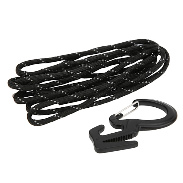 Zink Alloy Udendørs Camping Klatring Vandring 9 Karabinhage Reb Strammer Hurtiglås Hanger med FjederkrogSort