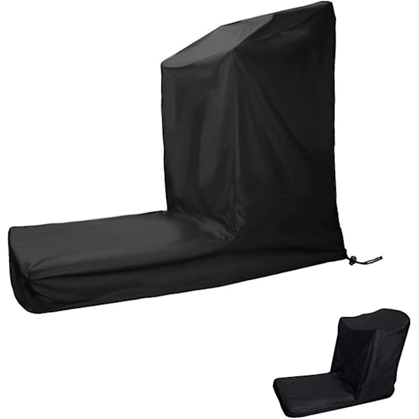 Vandtæt, ikke-foldbar løbebåndsbetræk - Sort (185x91x155cm)