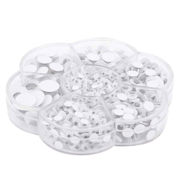 800 STK 4 / 5 / 6 / 7 / 8 / 10 / 12 mm Plastlegetøjsøjne Sort og hvid Bevægelig øjeæble gør-det-selv-tilbehør