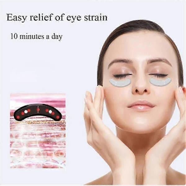 Mini øjenskønhedsapparat EMS mikrostrøm øjenmassager anti-aging mørke rande rynkefjerner varmeterapi