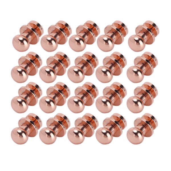 20 sæt messingnitter Anti-oxidation rosaguld bagage hardware tilbehør til pung håndtasker skoLst10x8mm