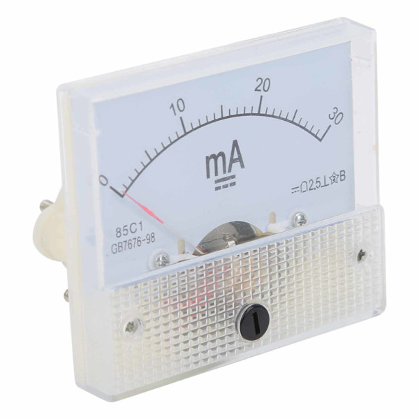 85C1 DC 0-30MA Pointer DC Amperemeter Hoved Ampere Meter Strømmålingsinstrument