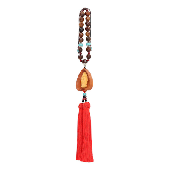 Buddha-bilhänge med dubbla tofsar i buxbom, lyckobringande, lockar till sig rikedom, renar sinnet, Guanyin-hänge, stående Avalokitesvara