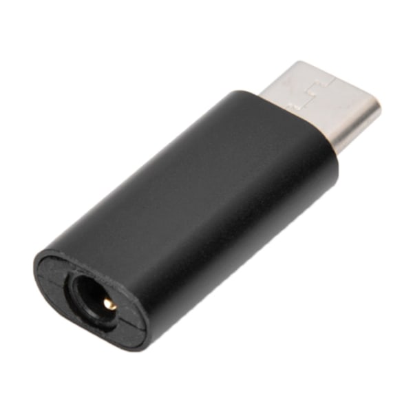 Aluminiumlegering Type C til 3,5 mm lydadapterkabel Hodetelefonadapterkontakt (Svart)