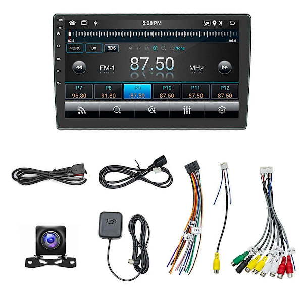 2 Din 10 Tum Pekskärm Bilradio GPS WiFi Bluetooth Backkamera