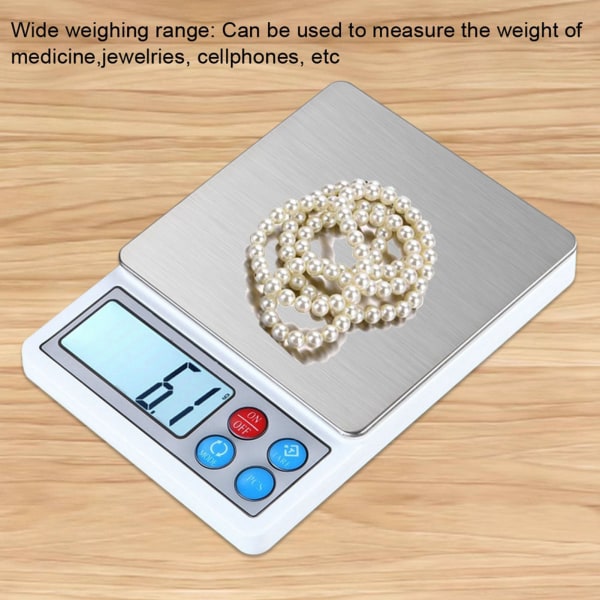 2KG/0,1g Portabel Mini Digital Våg Elektronisk Balans Hög precision för mätning