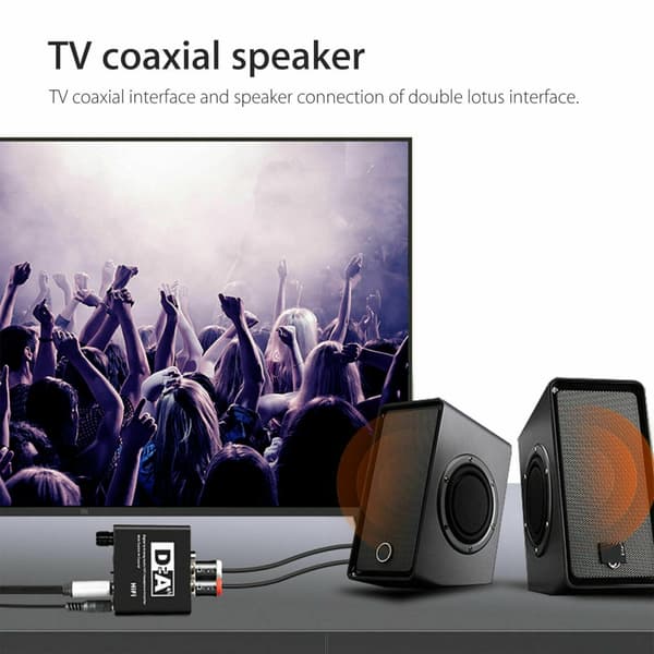 DAC-konverter Digital Optisk Koaksial Lydkonverter To-vejs Switch Lydadapter