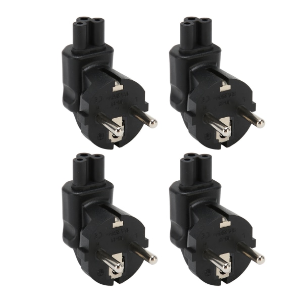 4 stk EU4.8MM til IEC320 C5 strømadapter Universal standard computer strømadapter EU stik 100‑250V