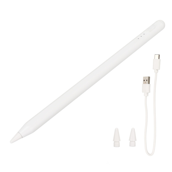 T12 Active Capacitive Stylus med 2 udskiftelige spidser USB Opladning Touch Screen Pen til IOS Tablet