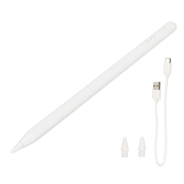 T12 Active Capacitive Stylus med 2 utskiftbare tips USB-lading berøringsskjermpenn for IOS-nettbrett