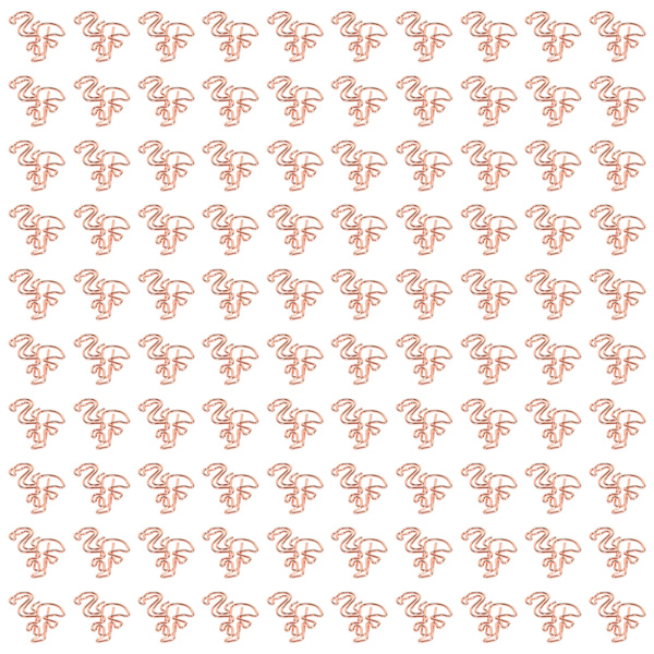 100 st Flamingo Pappersklämma Söt djurform Filanteckning Sidmarkeringsklämmor Bokmärke för filklassificering Rose Gold