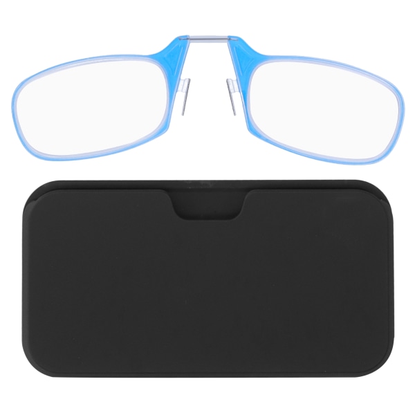 Blåt lysblokerende næseklemme Briller Armløse briller Unisex læsebriller til ældre (+100 blå)