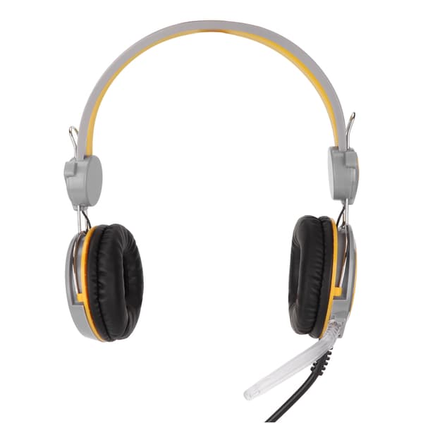 Gaming Headset Støjreducerende Stereo Ergonomisk Kablet Computer Gaming Hovedtelefon med Mikrofon til PC Gul