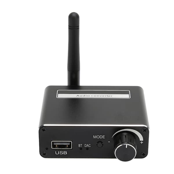 Digital til analog lydkonverter koaksial til RCA 3,5 mm DAC trådløs lydadapter med Bluetooth-mottaker
