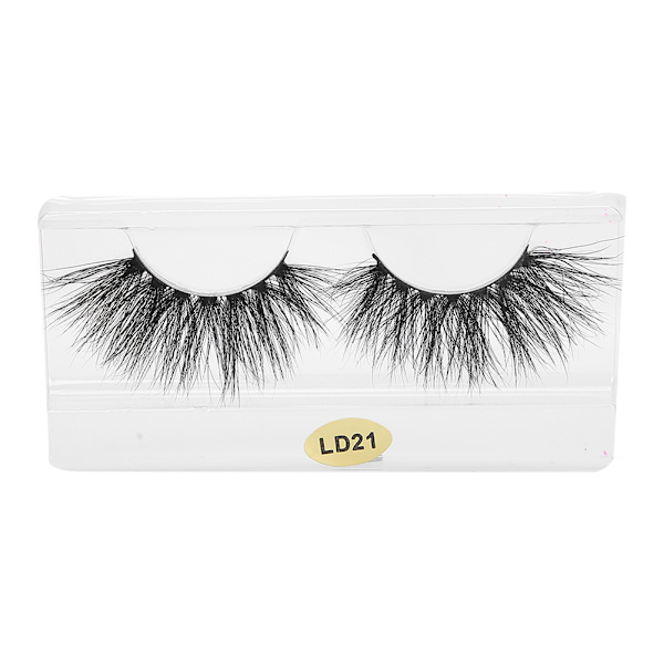 5D 25 mm lösögonfransar Makeup lösögonfransar Fluffy Curling Långa lösögonfransarLD21