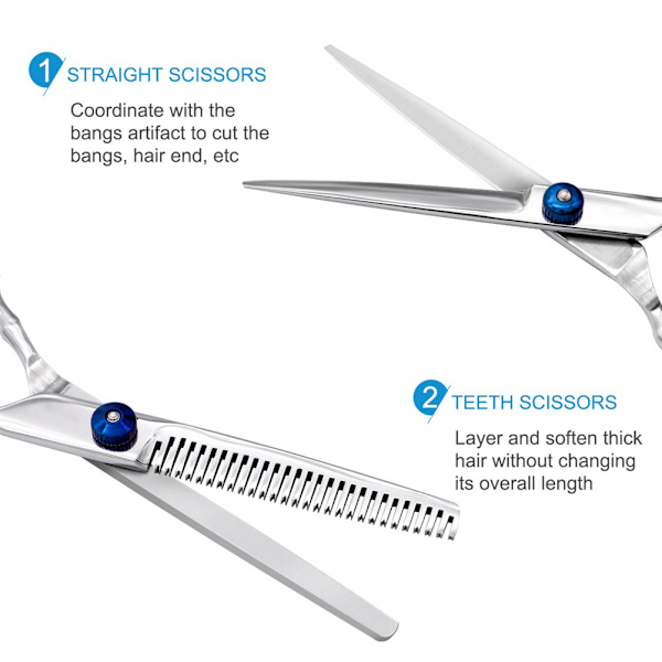4 st/set Hår saxar Klipp saxar Kam Salon Professionell Frisör Hårklippning Tunnande Frisör set