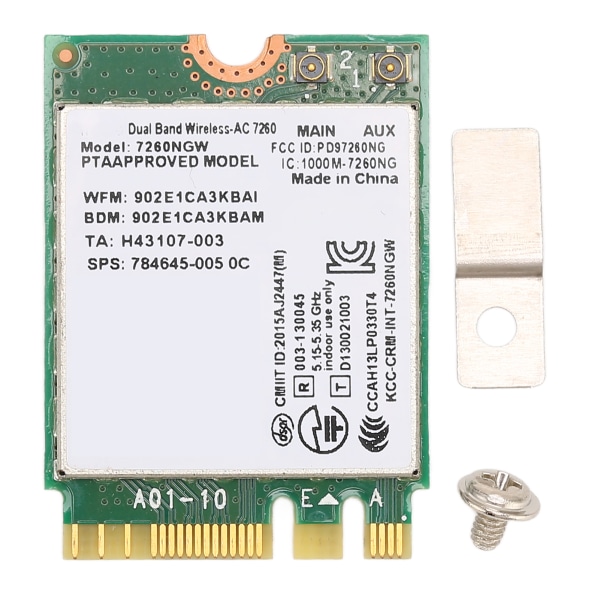Dual Band WiFi-kortti 2,4 GHz 5 GHz 1200 Mbps Bluetooth 4.0 NGFF M.2 langaton Internet-kortti kotitoimiston kannettaville tietokoneille