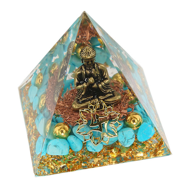 Crystal Pyramid Buddha Design Hieno kaunis Pyramid Power Stone -koriste joogameditaatioon