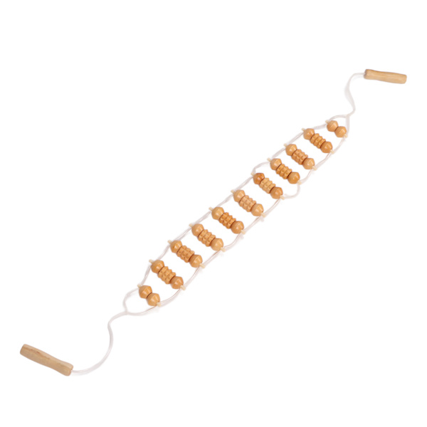 Trä Ryggmassage Roller Lymfdränage Träterapi Massageverktyg För Nacke Ben