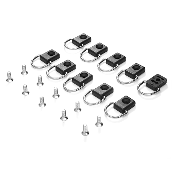 10st svart kanot kajak fiskerigg D ring med M6 skruvar för bungee kit tillbehör