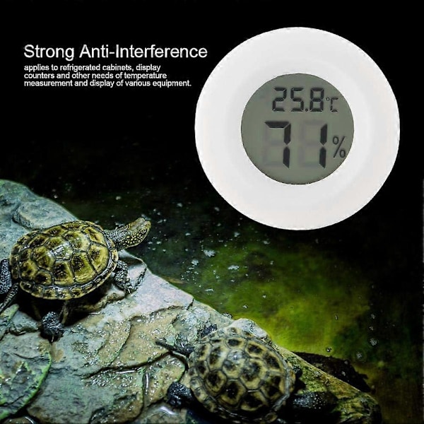 Mini Digital LCD Termometer Hygrometer Elektronisk Fuktighetstermometer Termohygrometer för Husdjur