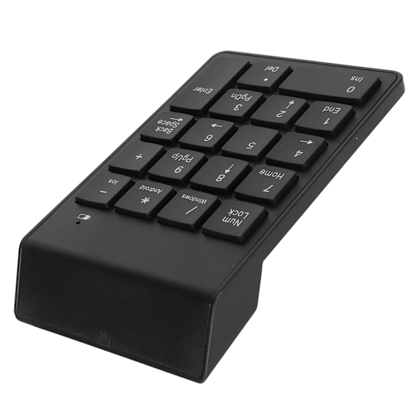 Bluetooth trådløse talltaster 18 U-formede taster 32,8 fot tilkoblingsavstand Lavt støy Mini numerisk tastatur for bærbar PC