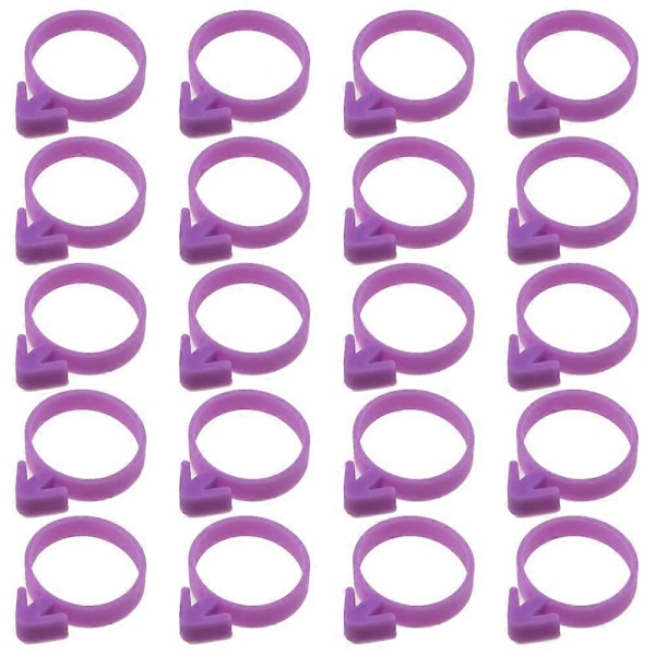 20 stk. Lilla Silikon Sprøytepose Strikk, Gjenbrukbar Glasur Kake Dekorering Pose Twist Strikk for Cupcakes Kjeks Kake Dekorering Utstyr