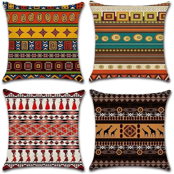 Pynteputetrekk i etnisk stil i etnisk stil for sofa, soverom, hjemme - 45 x 45 cm