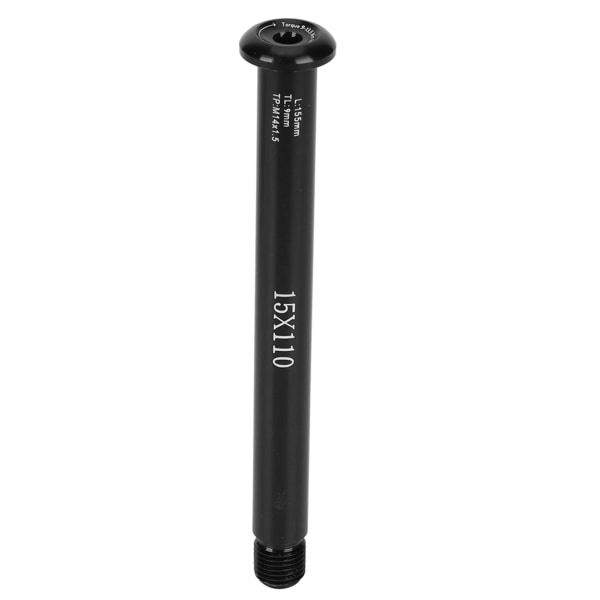 Forgaffelaksel sort aluminiumslegering Navrør gennem akselforstærkning til RockShox Mountain BikeFoxQR15x110MM